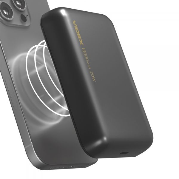 Повербанк з бездротовою зарядкою 10000mAh VIDEX VPB-W102 Grey