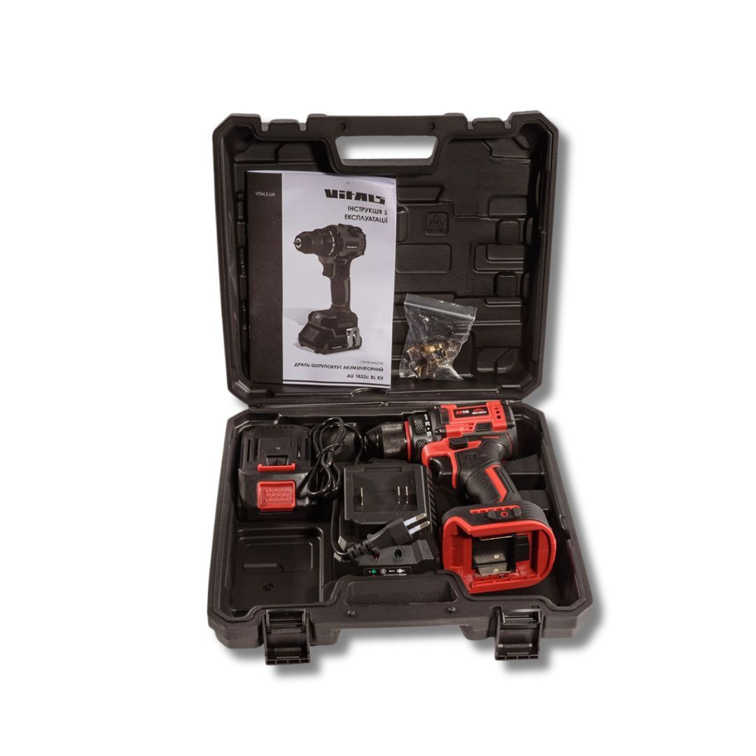 Дриль-шуруповерт акумуляторний Vitals Master AU 1832c BL Kit