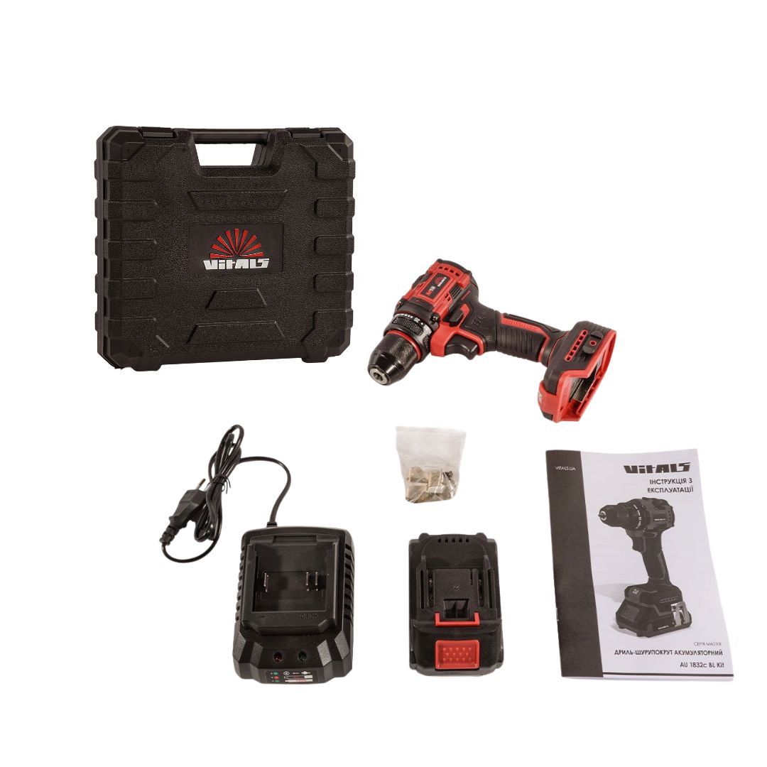 Дриль-шуруповерт акумуляторний Vitals Master AU 1832c BL Kit