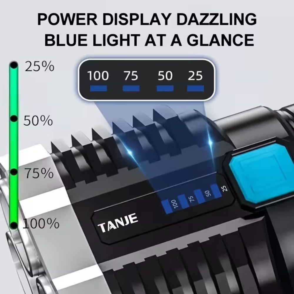 Акумуляторний LED ліхтар - 4 світлодіоди