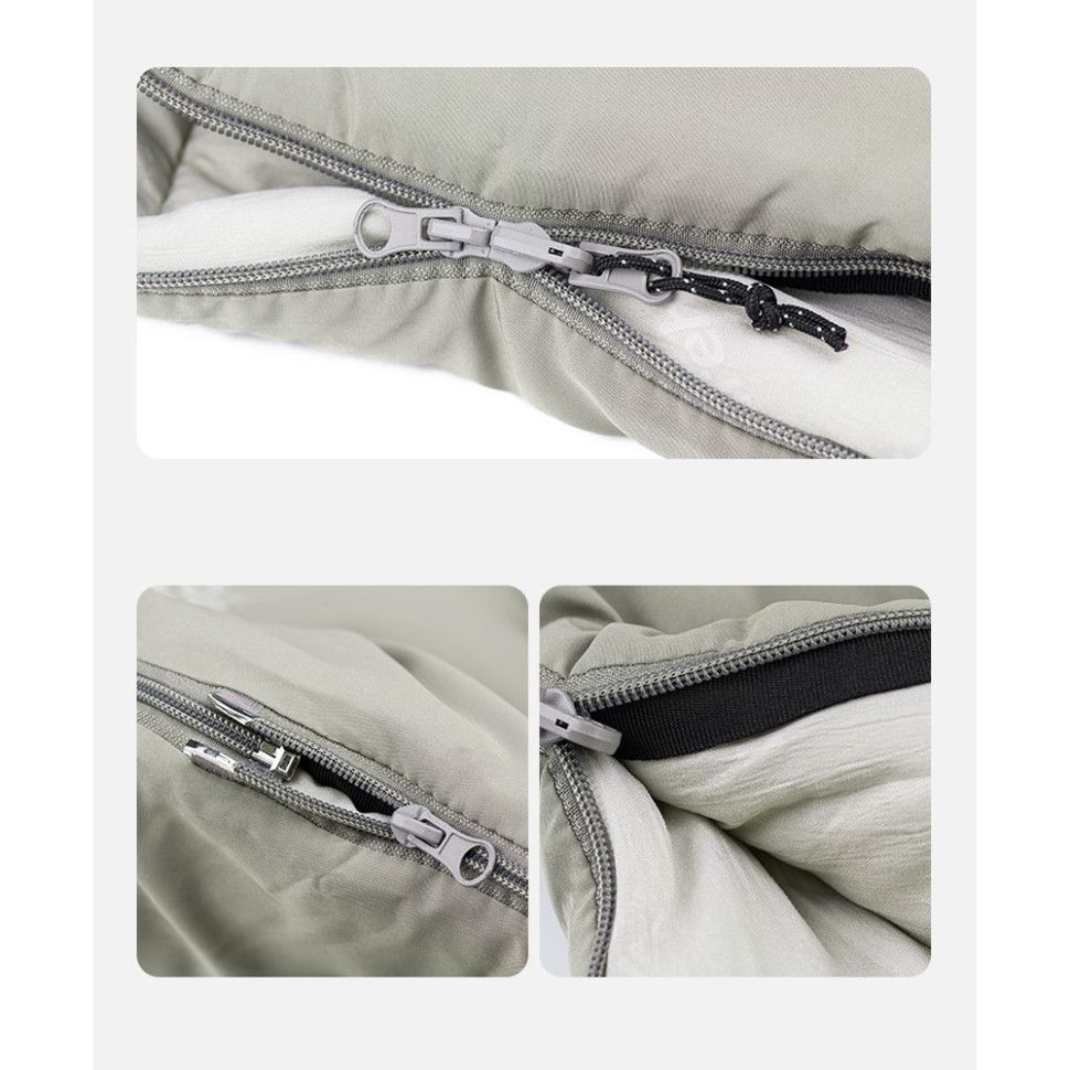 Спальний мішок з капюшоном Naturehike M300 NH20MSD02, зелений, правий