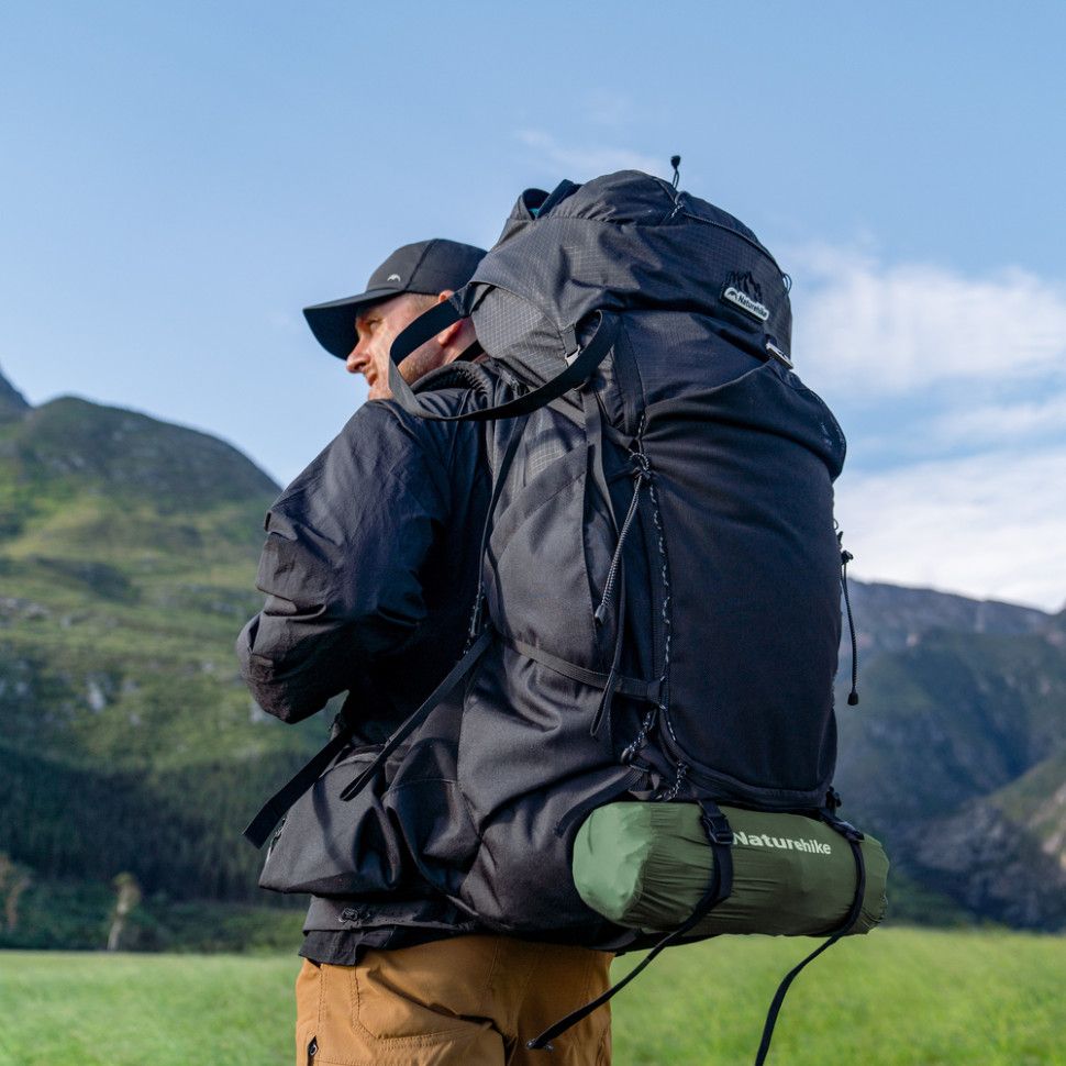 Матрац туристичний надувний одномісний  Naturehike CNK2550WS019, 200х60х6.5 см, синій, для кемпінгу