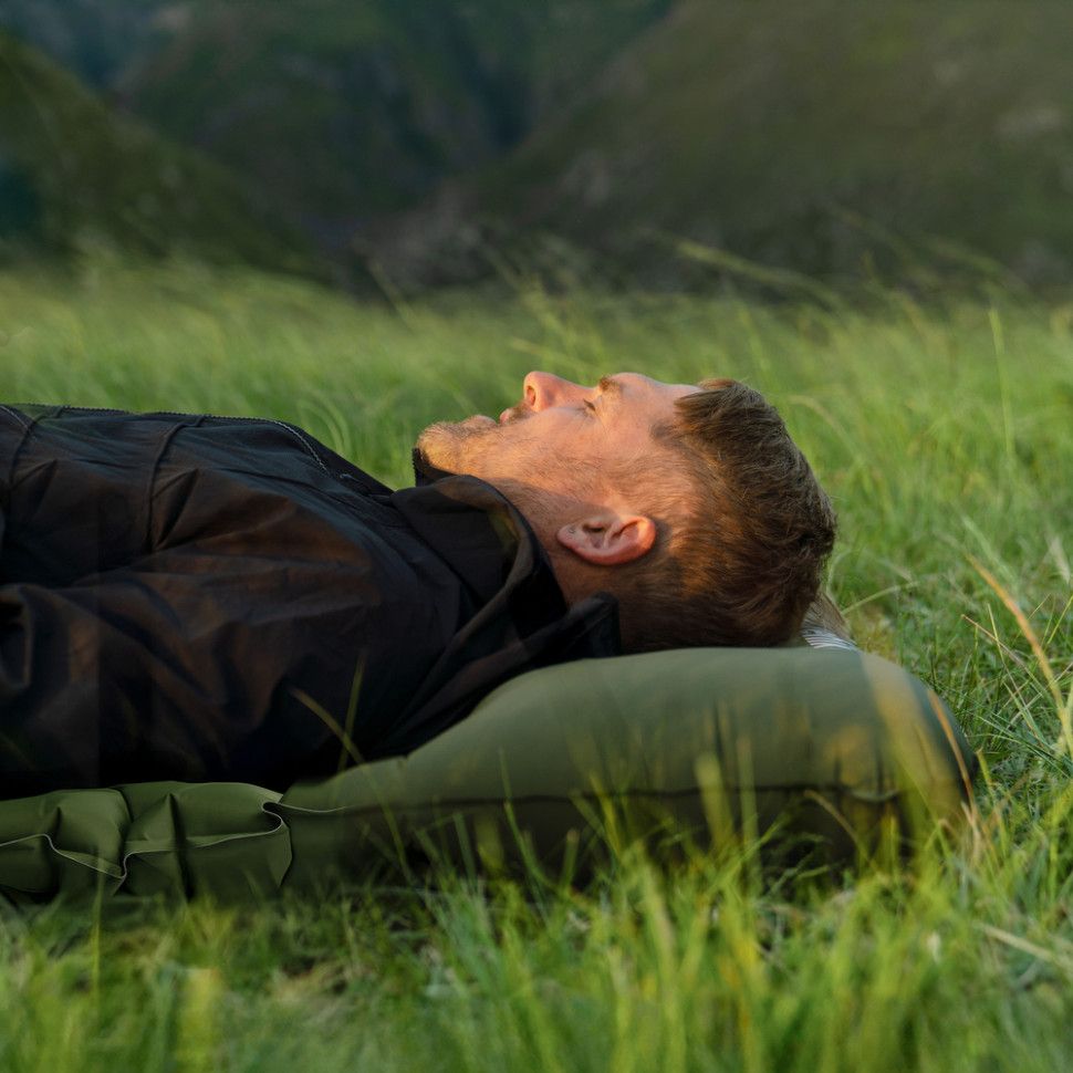 Матрац туристичний надувний одномісний  Naturehike CNK2550WS019, 200х60х6.5 см, синій, для кемпінгу