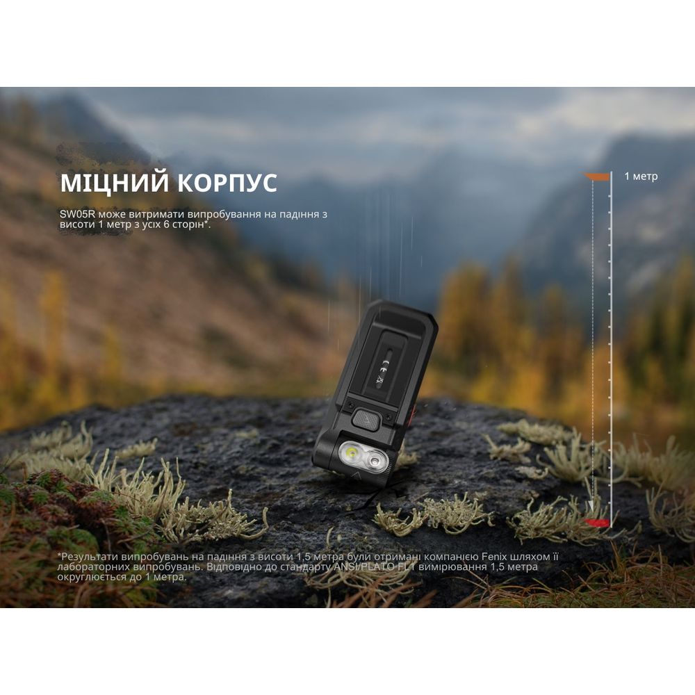 Ліхтар ручний Fenix SW05R-RED LED чорний