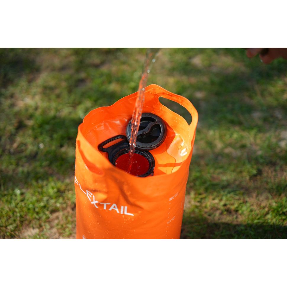 Душ портативний із ємністю та насосом Flextail Tiny Shower Bucket, 20л, помаранчевий