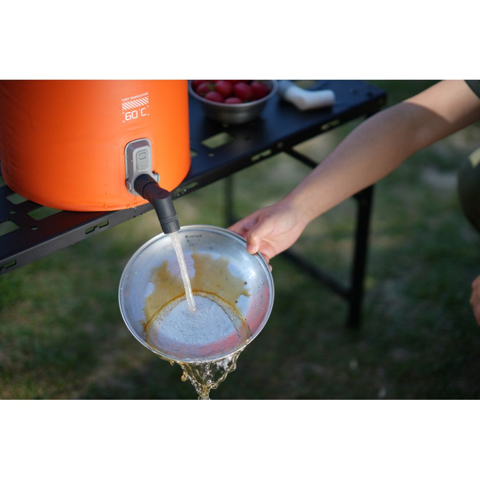 Душ портативний із ємністю та насосом Flextail Tiny Shower Bucket, 20л, помаранчевий