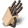 Набір кухонний Victorinox Grand Maitre Сhef's Wood Cutlery Block 6шт з дерев. ручкою з підставкою (5