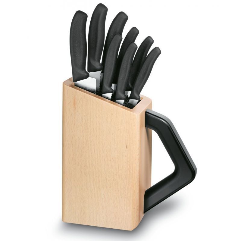 Набір кухонний Victorinox SwissClassic Cutlery Block 8шт з чорн. ручкою з підставкою (8 ножів)