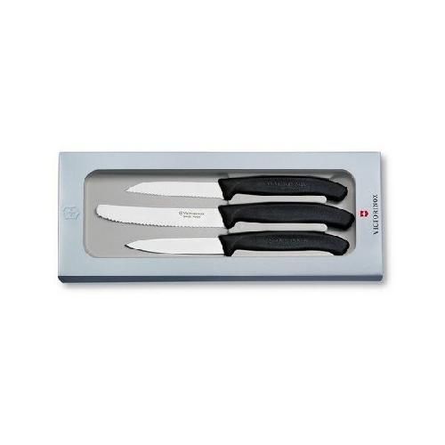 Набір кухонний Victorinox SwissClassic Paring Set 3 ножа з чорн. ручкою (8,8,11см) у подар.упак.