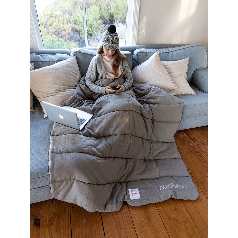Спальний мішок з капюшоном із звичайним мішком для зберігання Naturehike M300 CNK2350WS023, сірий, п