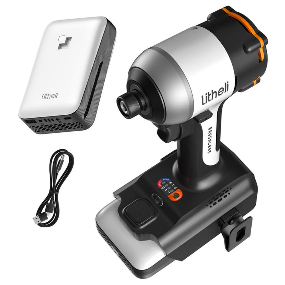 Акумуляторний ударний гвинтоверт Litheli безщітковий, живлення від павербанку (УМБ Litheli Power Ban
