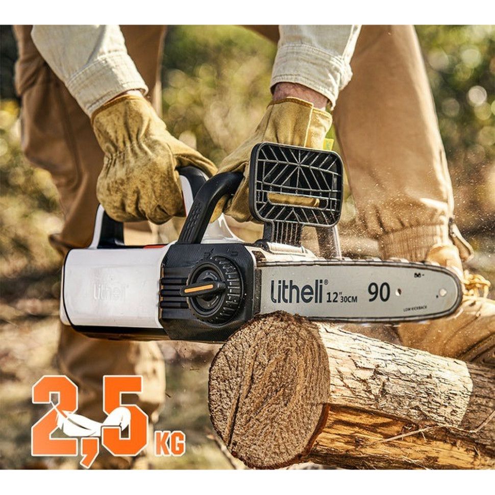 Акумуляторна ланцюгова пила Litheli, живлення від павербанку (2 шт УМБ Litheli Power Bank 10000 mAh,
