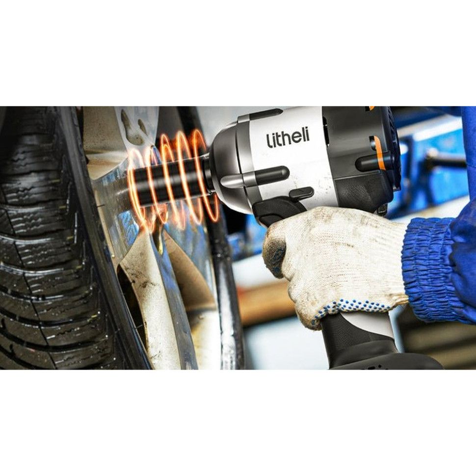 Гайковерт ударний акумуляторний Litheli + УМБ Litheli Power Bank 12500 mAh, 45 W, 2А (U20BS00-0U120)