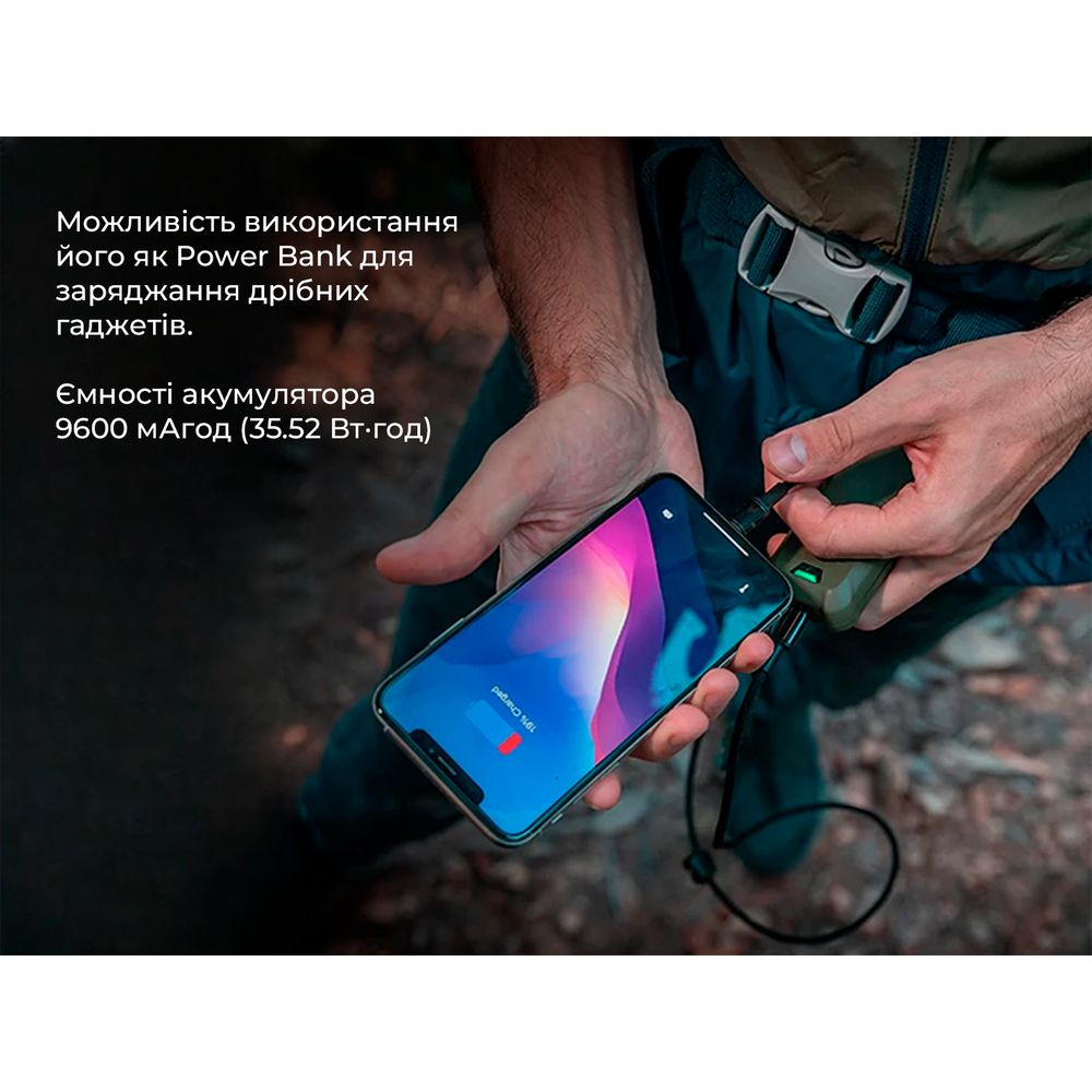 Портативний фумігатор-павербанк Flextail Max Repel S, зелений