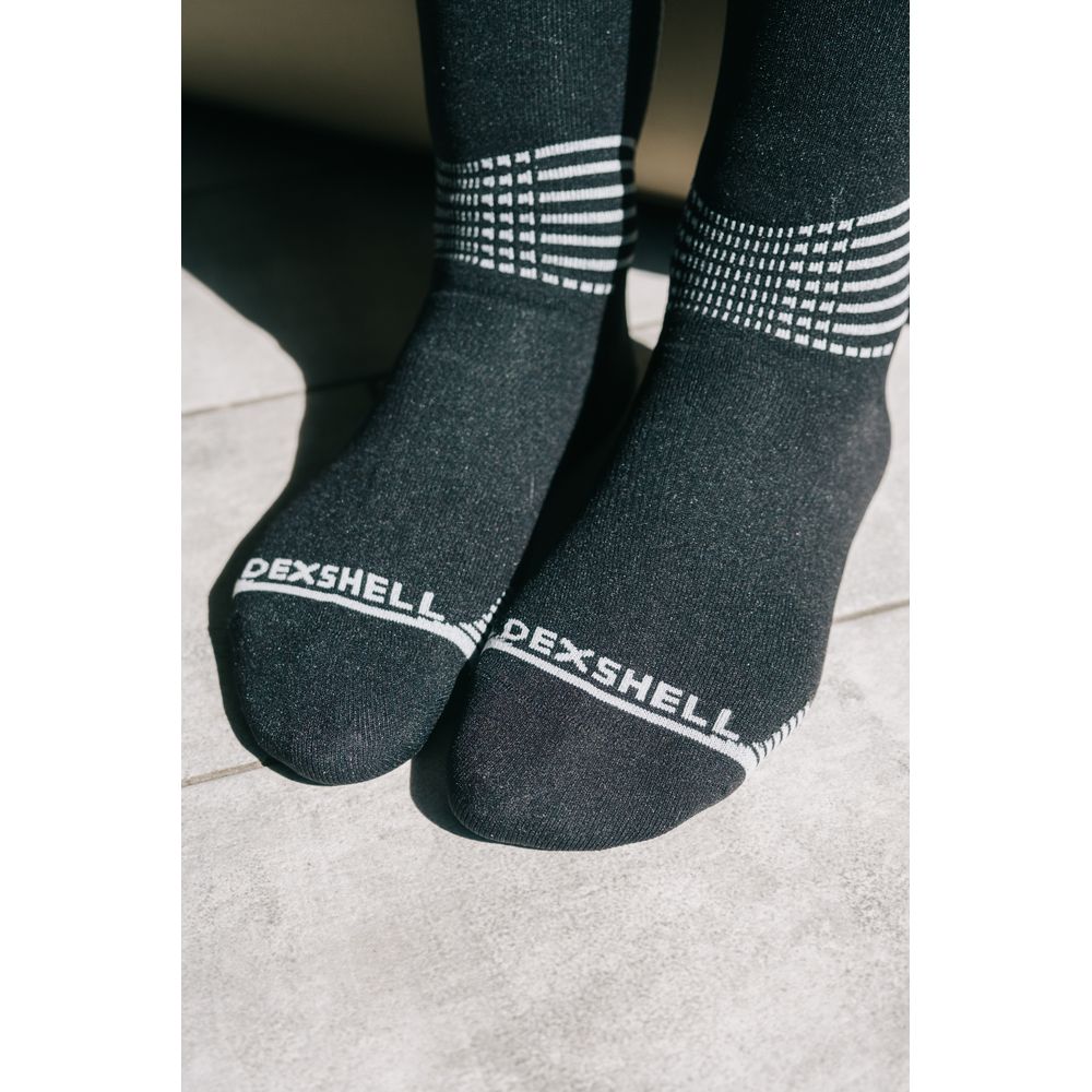 Водонепроникні шкарпетки Dexshell Longlite Socks 2.0, сірі полоски, розмір S (36-38)