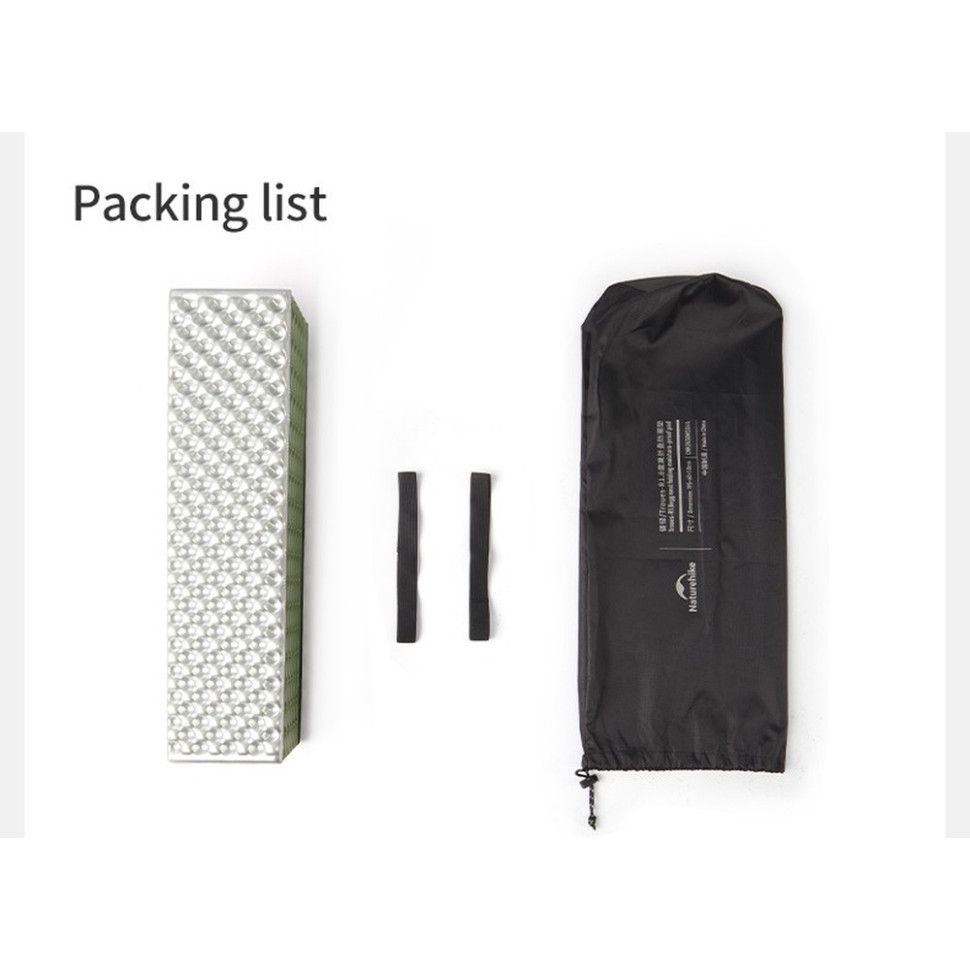Килимок туристичний складаний одномісний IXPE Naturehike CNK2450WS044 з алюмінієвою плівкою, 195x60x