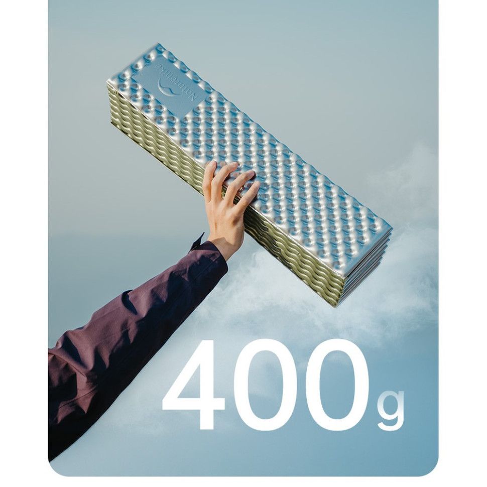 Килимок туристичний складаний одномісний IXPE Naturehike CNK2450WS044 з алюмінієвою плівкою, 195x60x