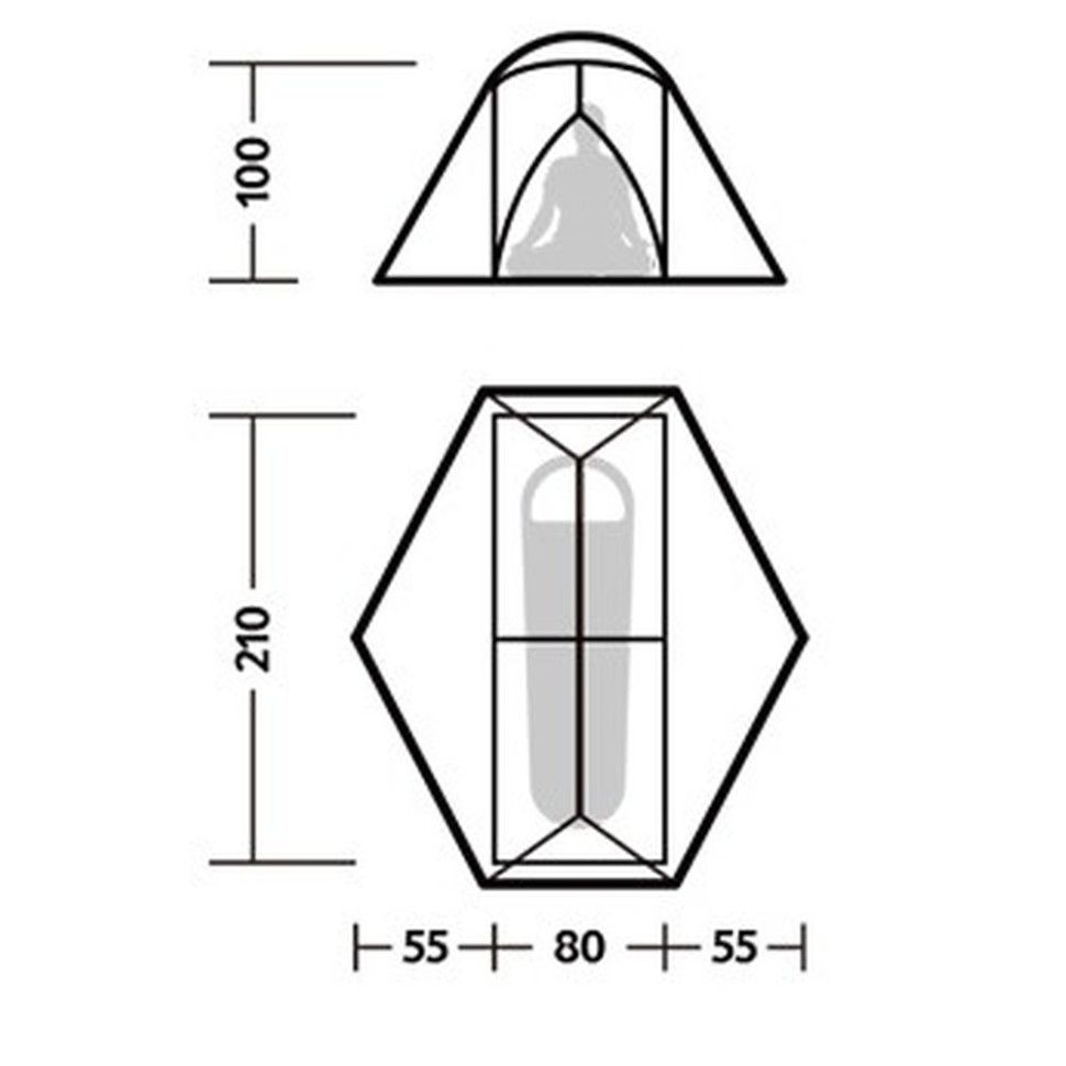 Намет одномісний ультралегкий Naturehike Mongar UL CNK2550WS016, коричневий