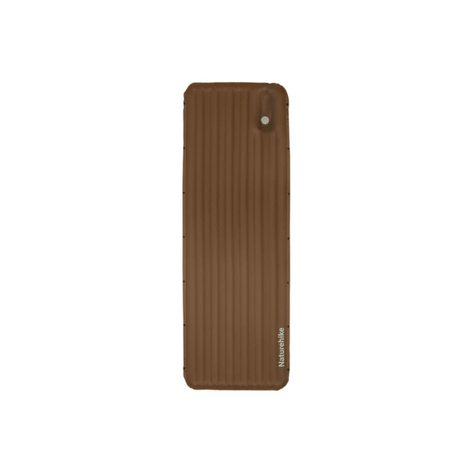 Матрац туристичний надувний одномісний  Naturehike CNK2450WS035, 198х68х9.5 см, коричневий із вбудов