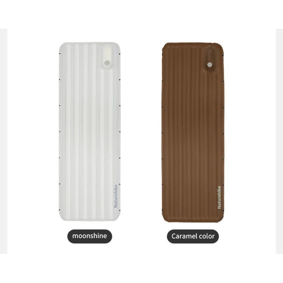 Матрац туристичний надувний одномісний  Naturehike CNK2450WS035, 198х68х9.5 см, коричневий із вбудов