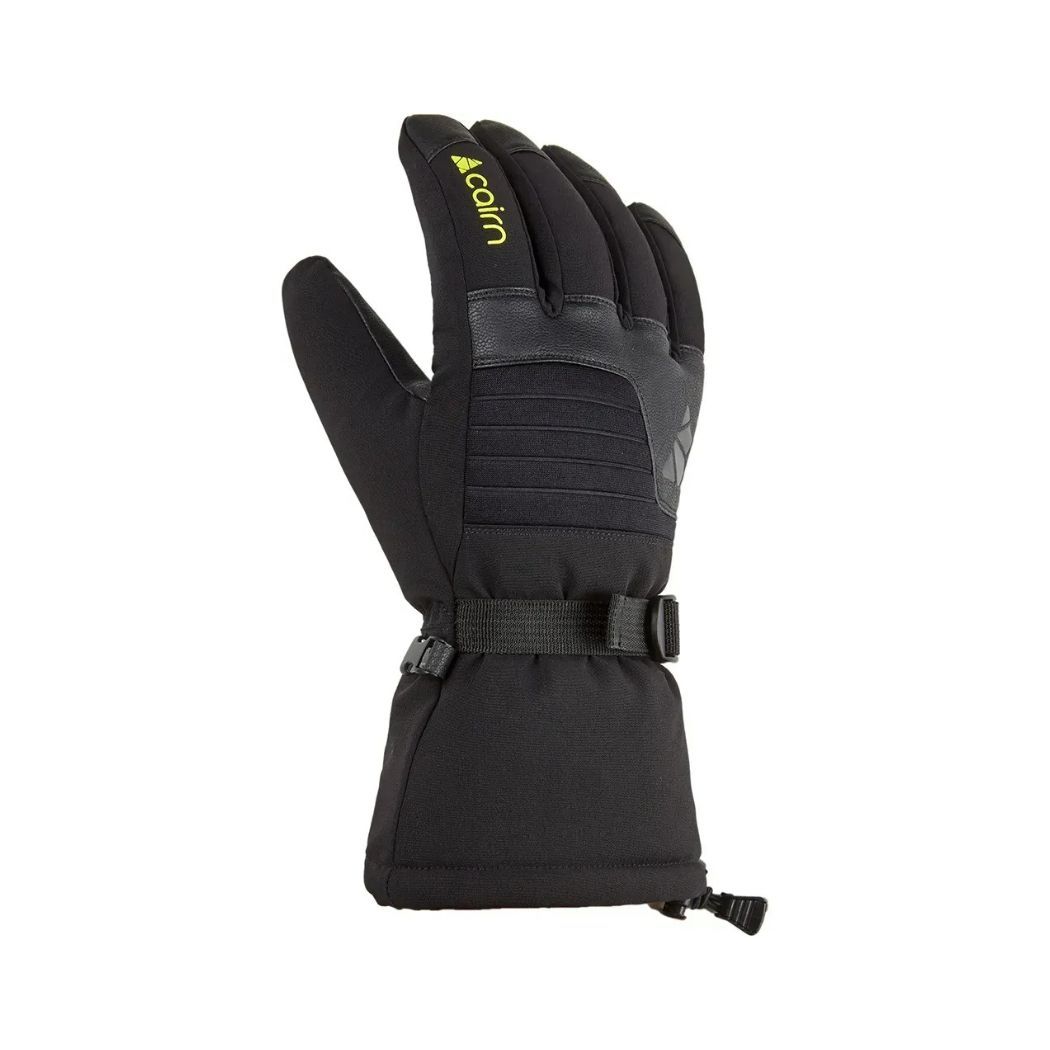 Cairn рукавички Olympus full black-lemon 8.5