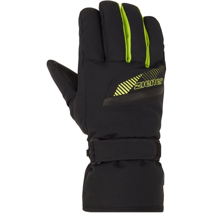 Ziener рукавички лижні Gordanus black-lime 10.5
