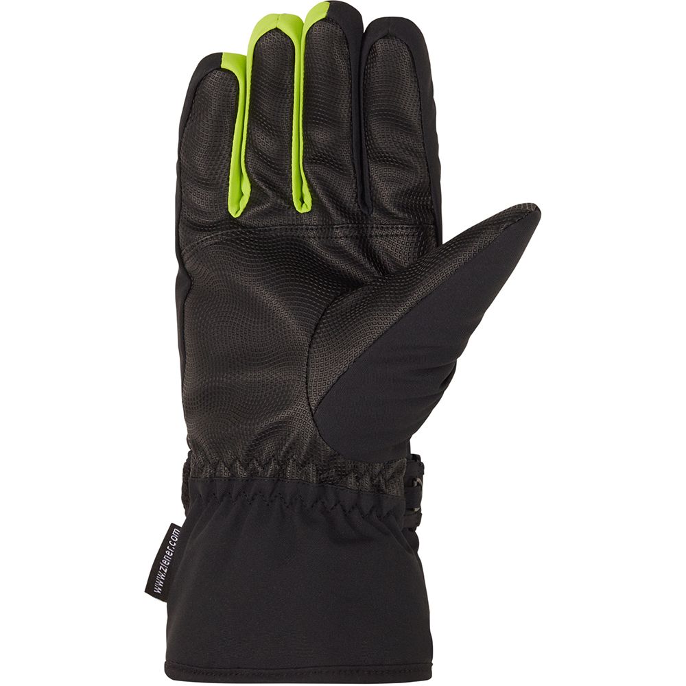 Ziener рукавички лижні Gordanus black-lime 8.5