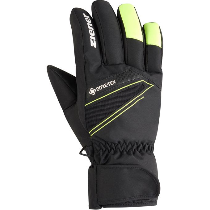 Ziener рукавички лижні Gunar GTX black-poison yellow 10