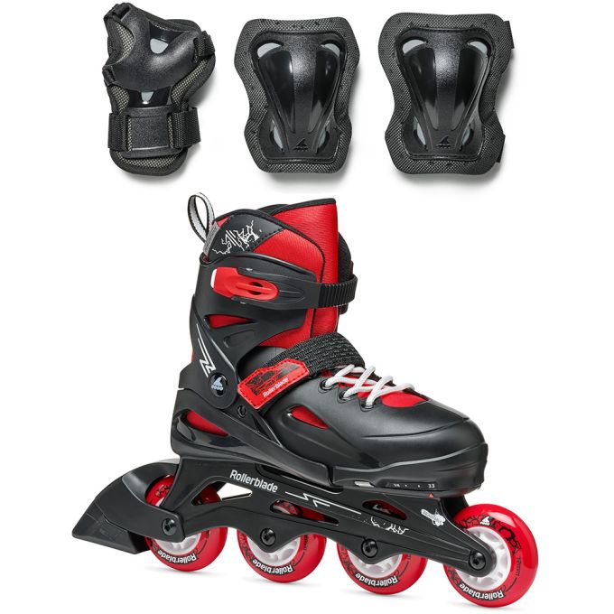Rollerblade ролики Fury Combo black-red 29-33