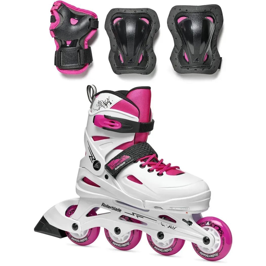 Rollerblade ролики Fury Combo white-pink 33-38