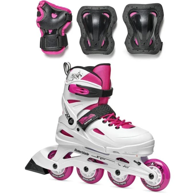 Rollerblade ролики Fury Combo white-pink 36.5-40.5