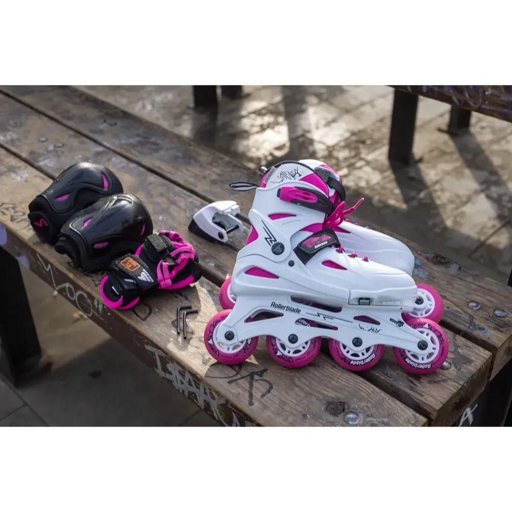 Rollerblade ролики Fury Combo white-pink 36.5-40.5