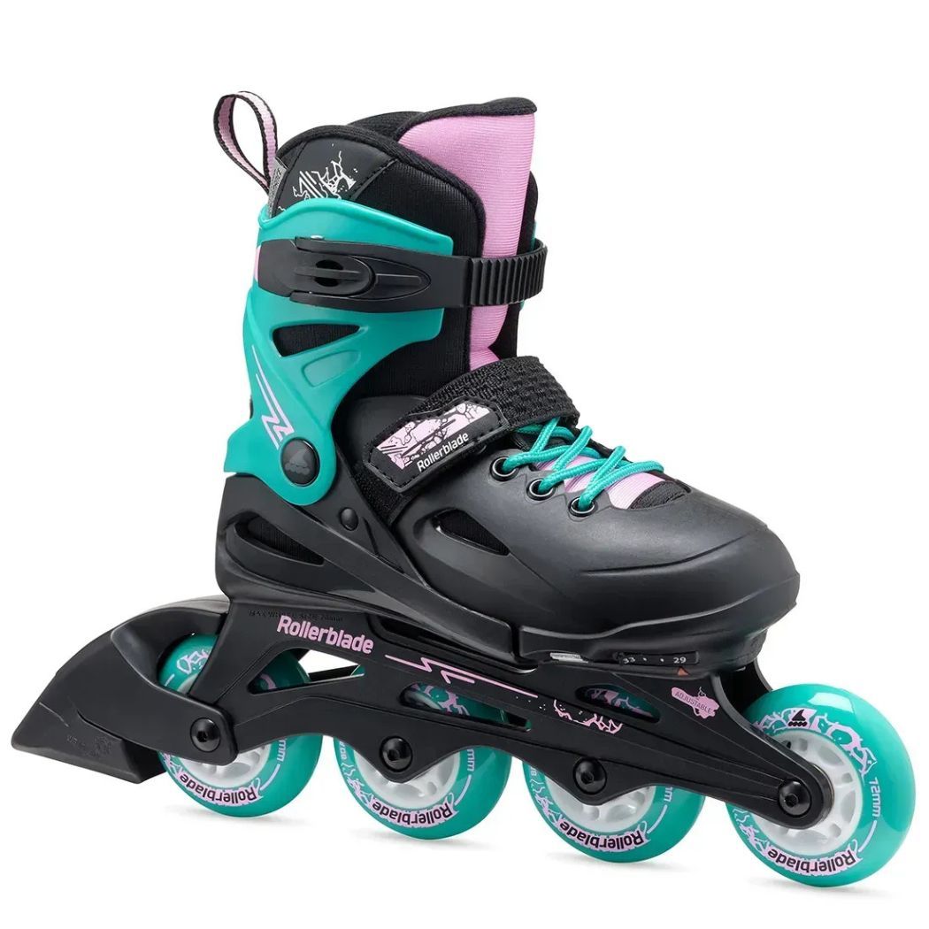Rollerblade ролики Fury black-sea green 33-38