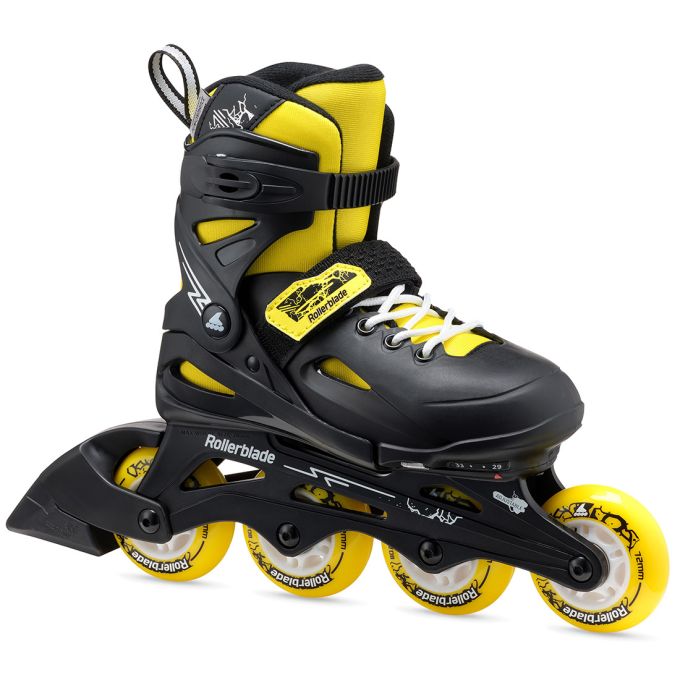 Rollerblade ролики Fury black-yellow 29-33