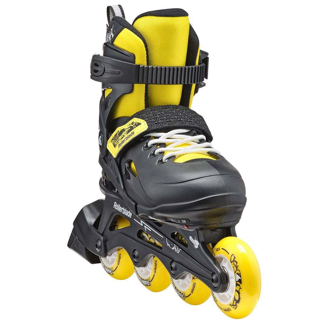 Rollerblade ролики Fury black-yellow 29-33