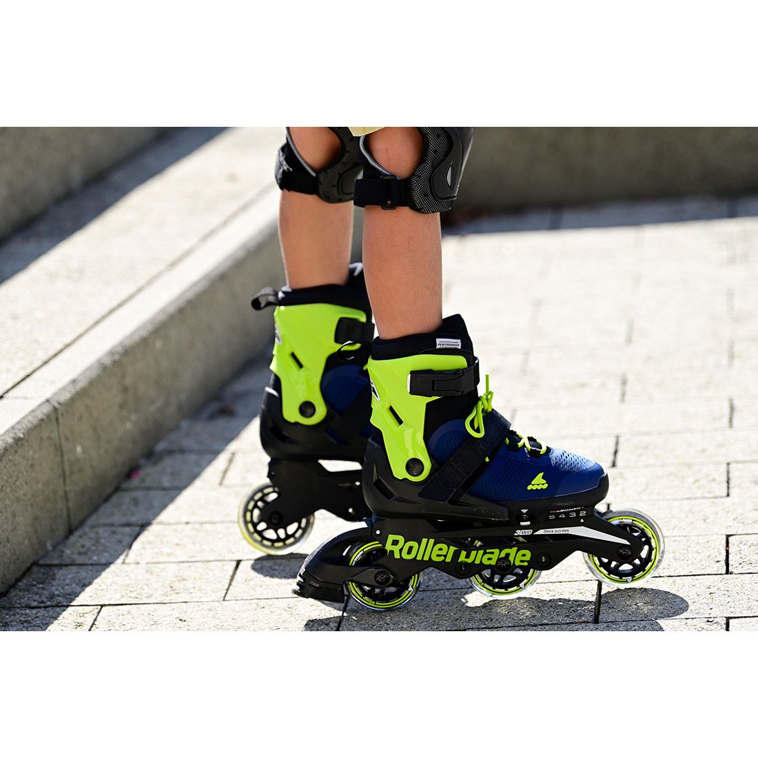 Rollerblade ролики Microblade 3WD blue royal-lime 36.5-40
