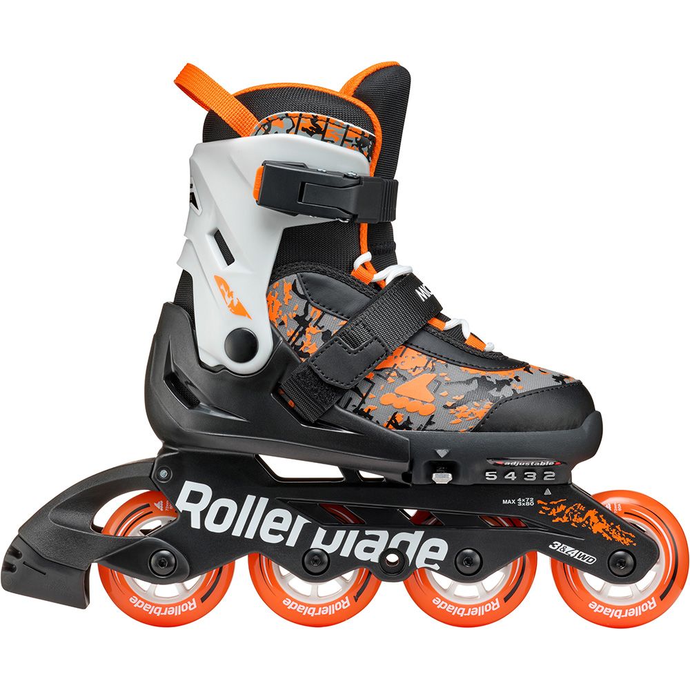 Rollerblade ролики Microblade SL чорно-помаранчеві 33-36.5