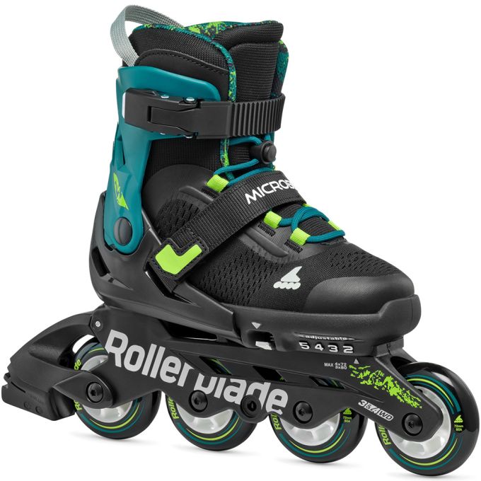 Rollerblade ролики Microblade XT black-petrol green 33-36.5