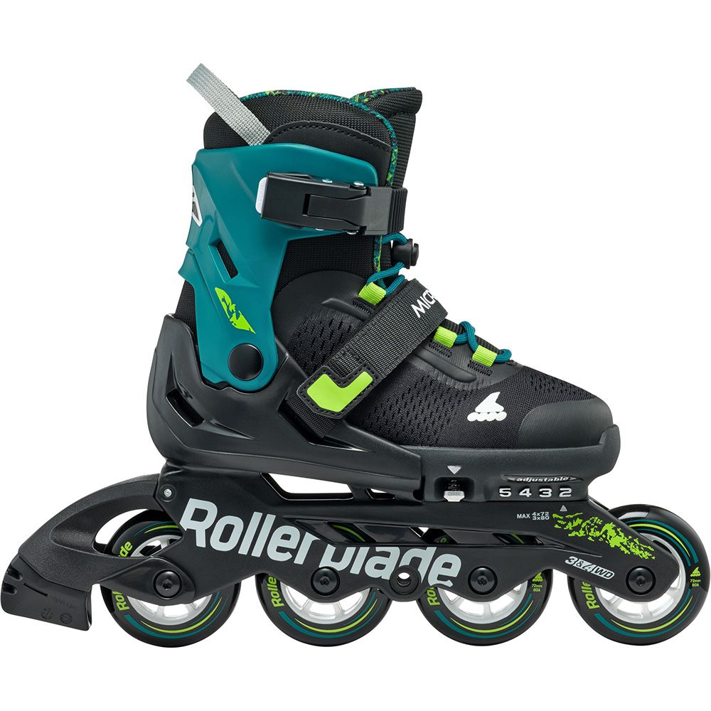 Rollerblade ролики Microblade XT black-petrol green 33-36.5