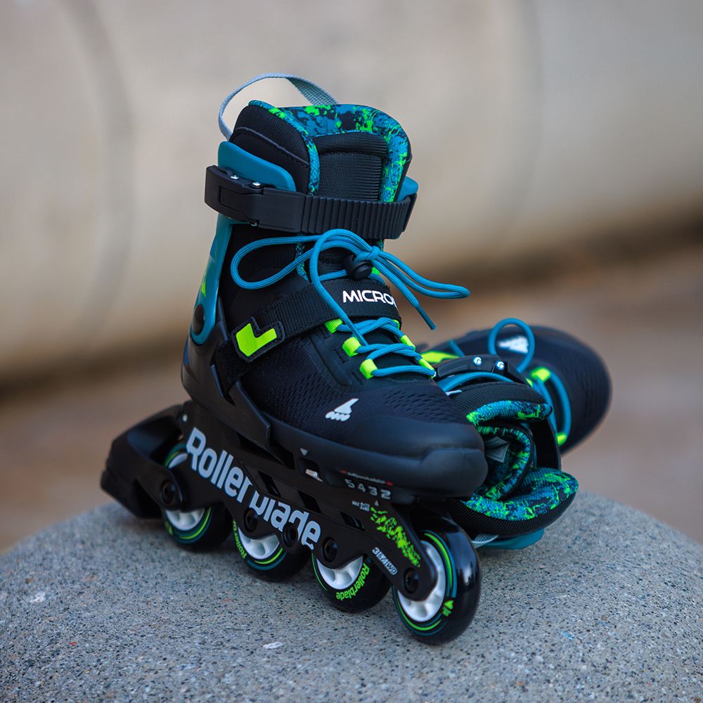 Rollerblade ролики Microblade XT black-petrol green 33-36.5