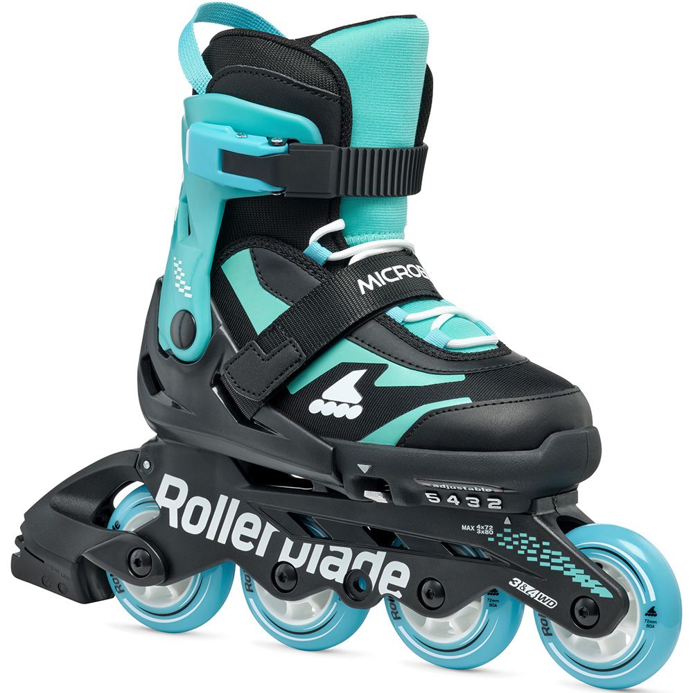 Rollerblade ролики Microblade black-light blue 36.5-40