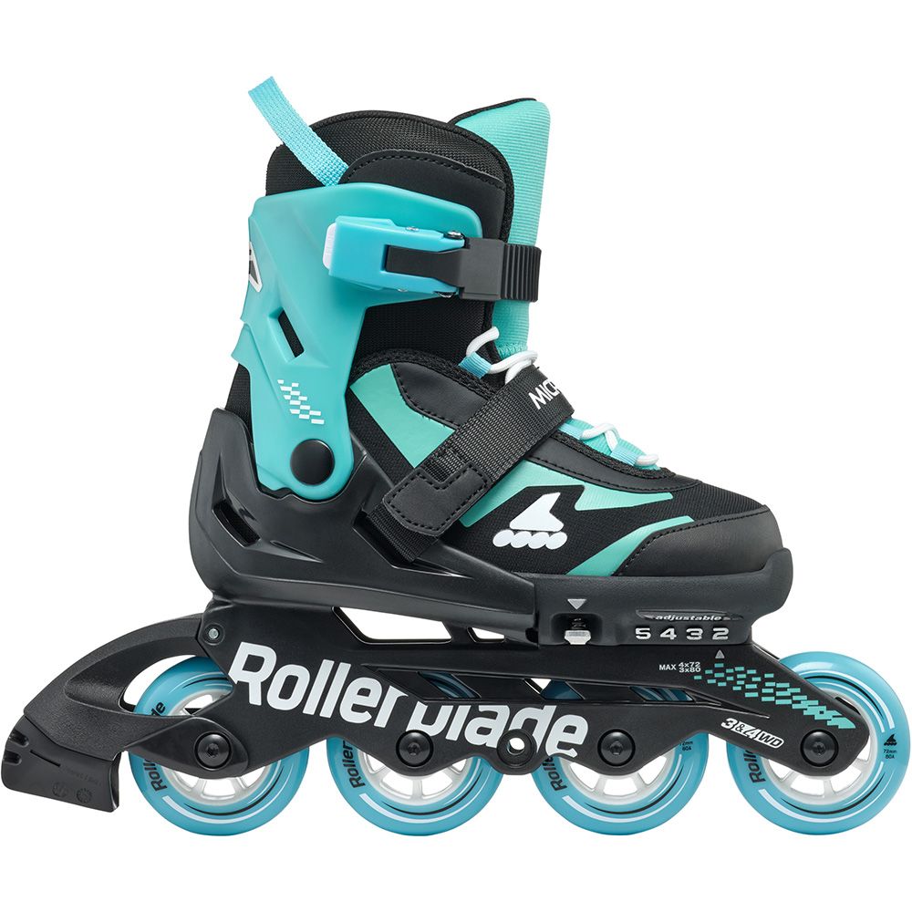 Rollerblade ролики Microblade black-light blue 36.5-40