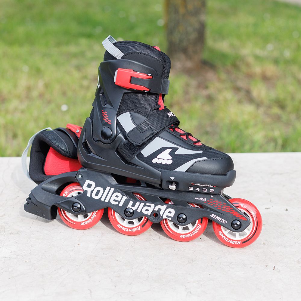 Rollerblade ролики Microblade black-red 33-36.5