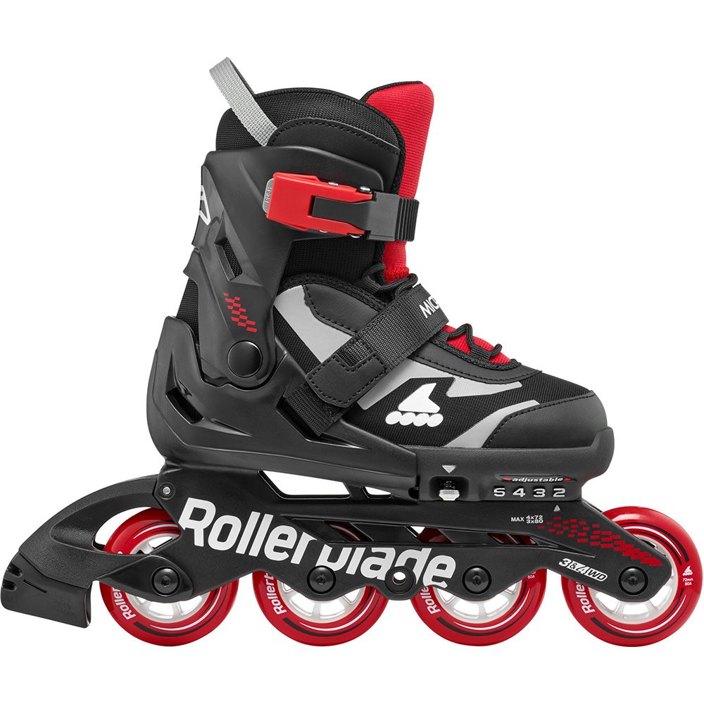 Rollerblade ролики Microblade black-red 36.5-40