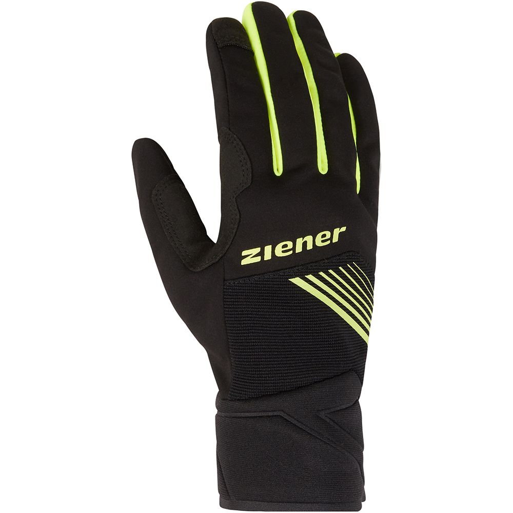 Ziener велорукавички Dirich Touch black-poison yellow 7.5