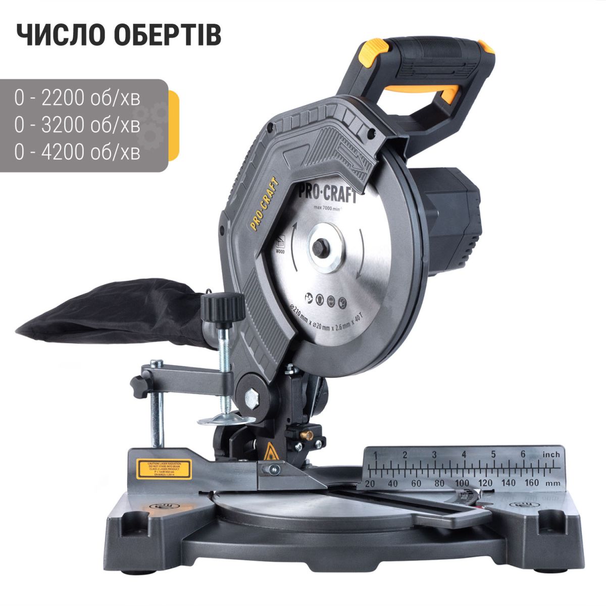 Акумуляторна пила торцювальна Procraft PGS20 (без акб та зп)