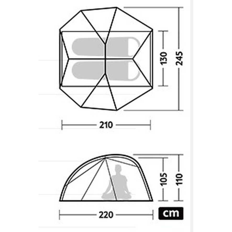 Намет двомісний ультралегкий Naturehike Star River UL CNK2450WS022, сірий