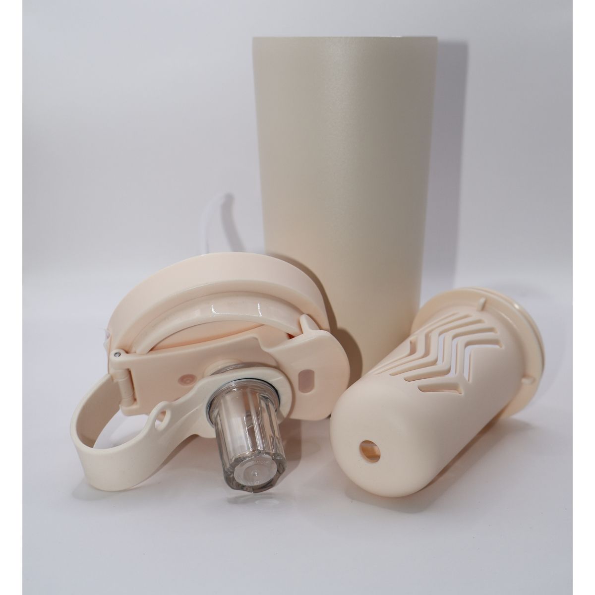 Вакуумна чашка-термос з нержавіючої сталі 316, портативна для води та кави, біла, 550 мл