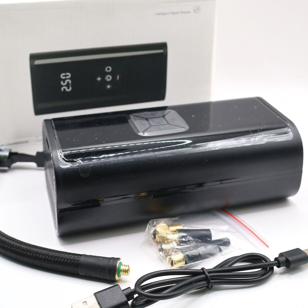 Автомобільний портативний бездротовий насос з віддачею та цифровим дисплем, Inflator 216, 120W