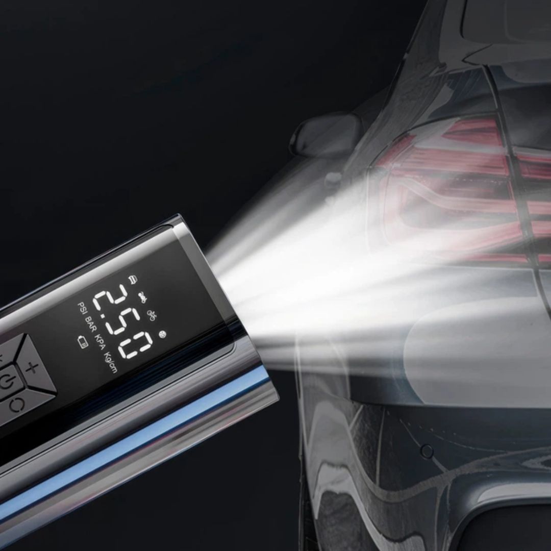 Портативний автомобільний компресор EG-216 з павербанком 12V